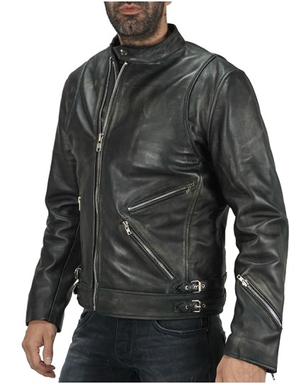 Network Man Leather Jacket "TWIN"