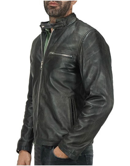 Network Man Leather Jacket "FONDA"