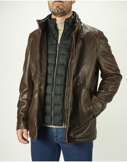 Milestone Man Leather Jacket "BAKI"