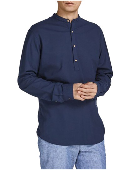 Jack & Jones Ανδρικό Πουκάμισο  "HALF PLACKET"