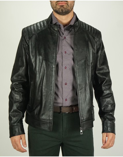 Massimo Veneziani Man Leather Jacket "BIKER"