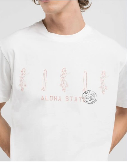Replay Ανδρική Μπλούζα "ALOHA"