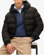 Superdry Man Jacket "HOODED SPORTS PUFFER" Black