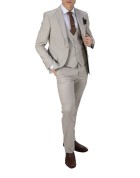 Boston Ανδρικό Κουστούμι  Εκρού